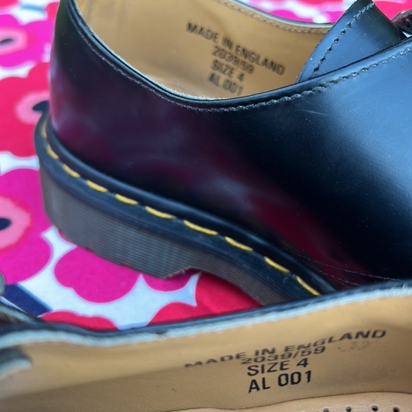 🏴󠁧󠁢󠁥󠁮󠁧󠁿 Dr. Martens MIE Vintage Monk Strap Black Oxfords UK 4 - Picture 15 of 17